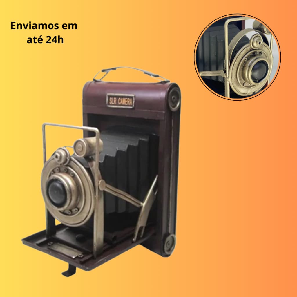 Maquina De Fotografia Antiga De Ferro