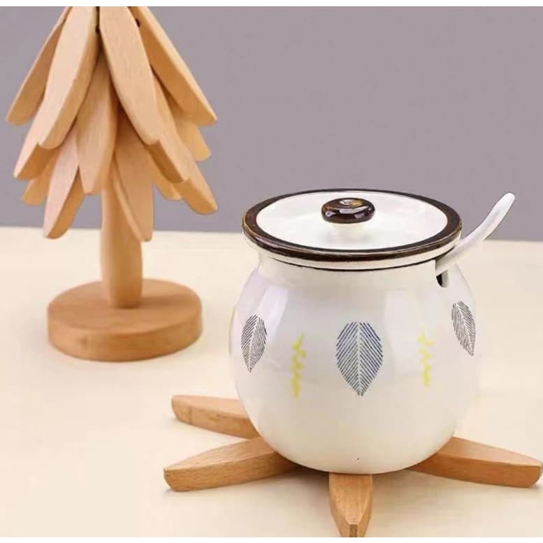 Suporte De Panela Quente Trivets De Madeira Para Pratos Quentes Forma De Árvore Bule Panelas Descanso de panela