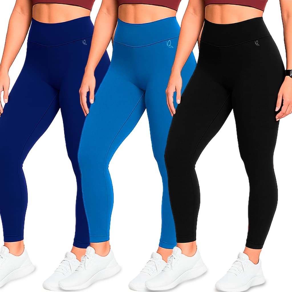 Calça Legging Benévola Feminina Poliamida Sem Costura Grossa Academia Fitness Cintura Alta Zero Transparência