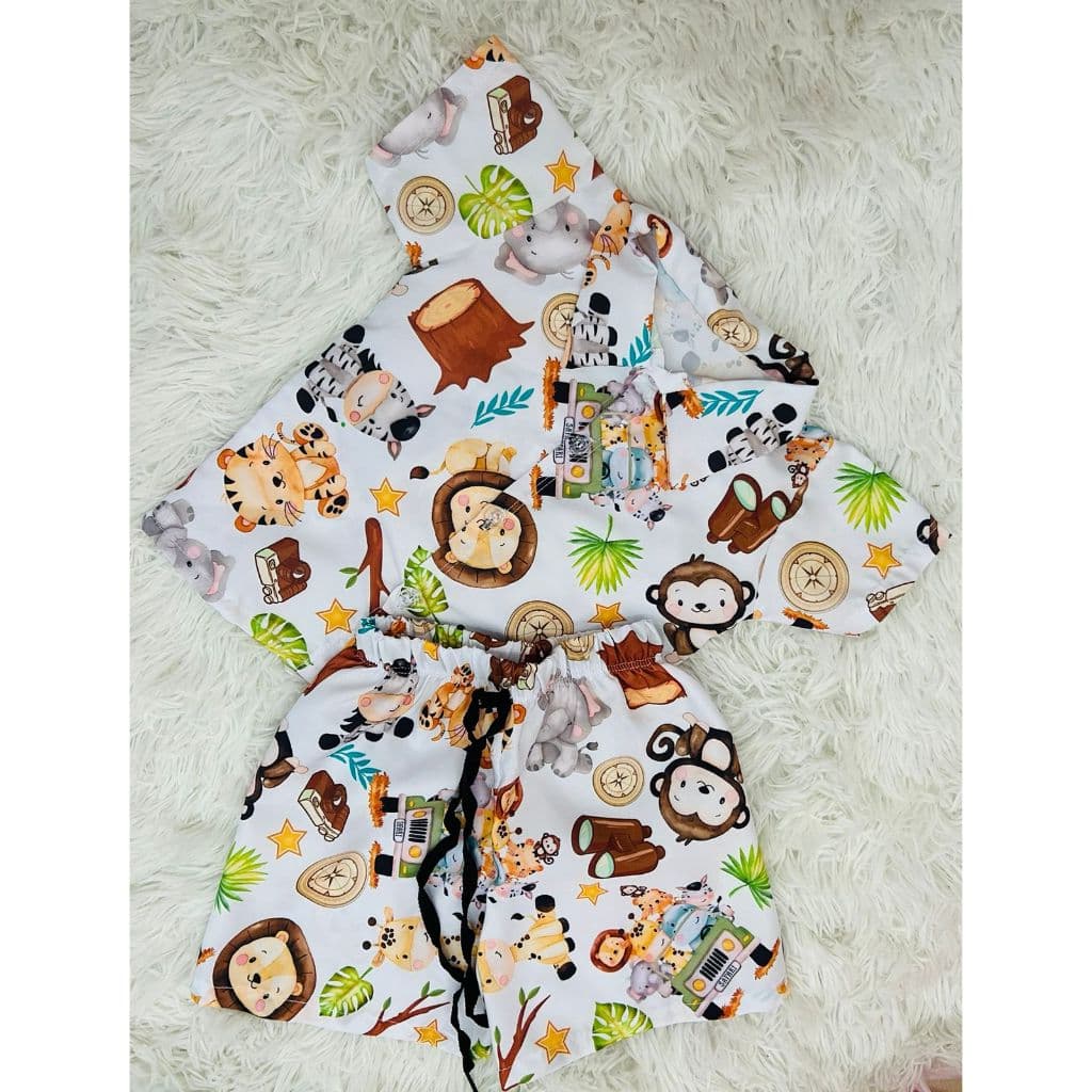 conjunto mauricinho safari até 8 anos para menino