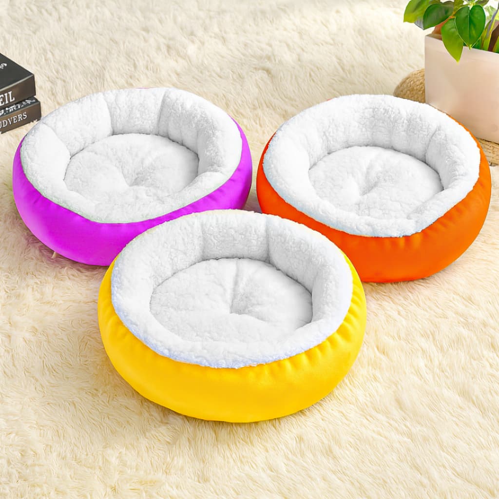 Cama Caminha Pet Redonda de Sherpa para Gatos e Cachorros Macia, Quentinha e Confortável