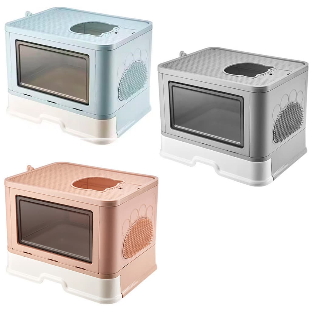 Banheiro Fechado de Gato Caixa de Areia Premium Com Pá e Coçadinha Design Moderno Adulto Filhote