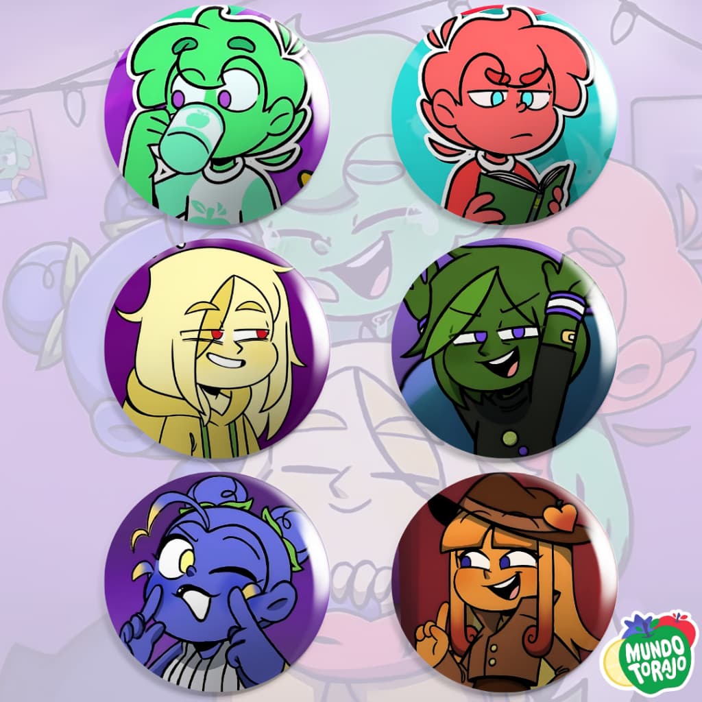 Bottons Broche Desenho Animação Mundo Torajo