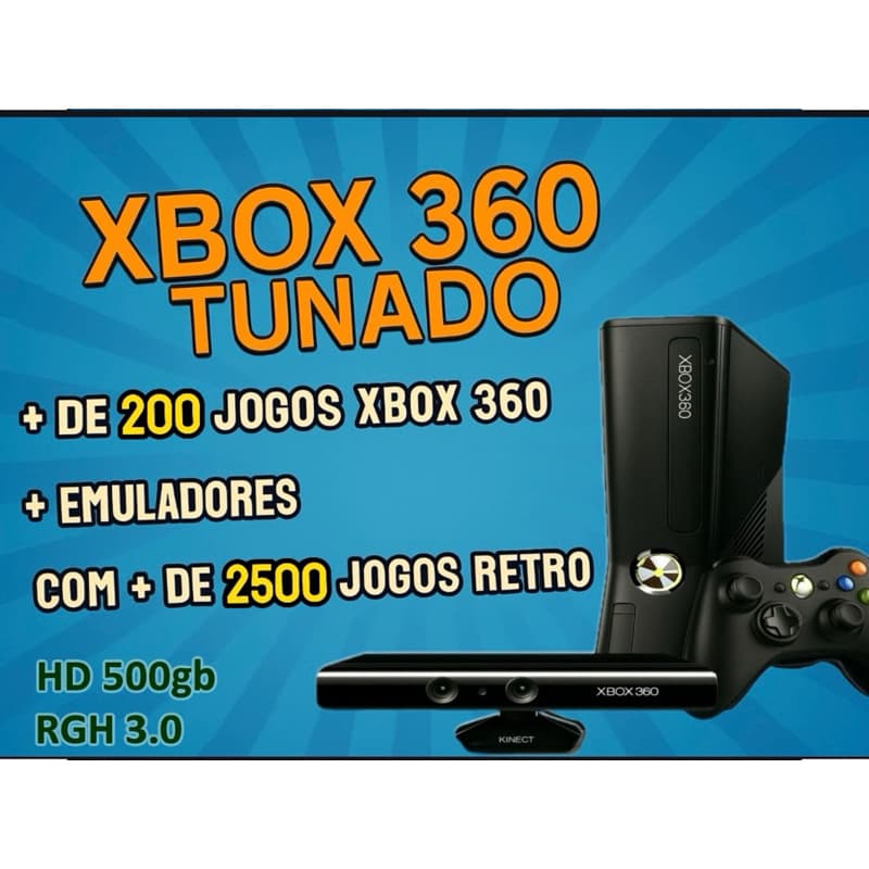 Xbox 360 TUNADO com 200 jogos rgh