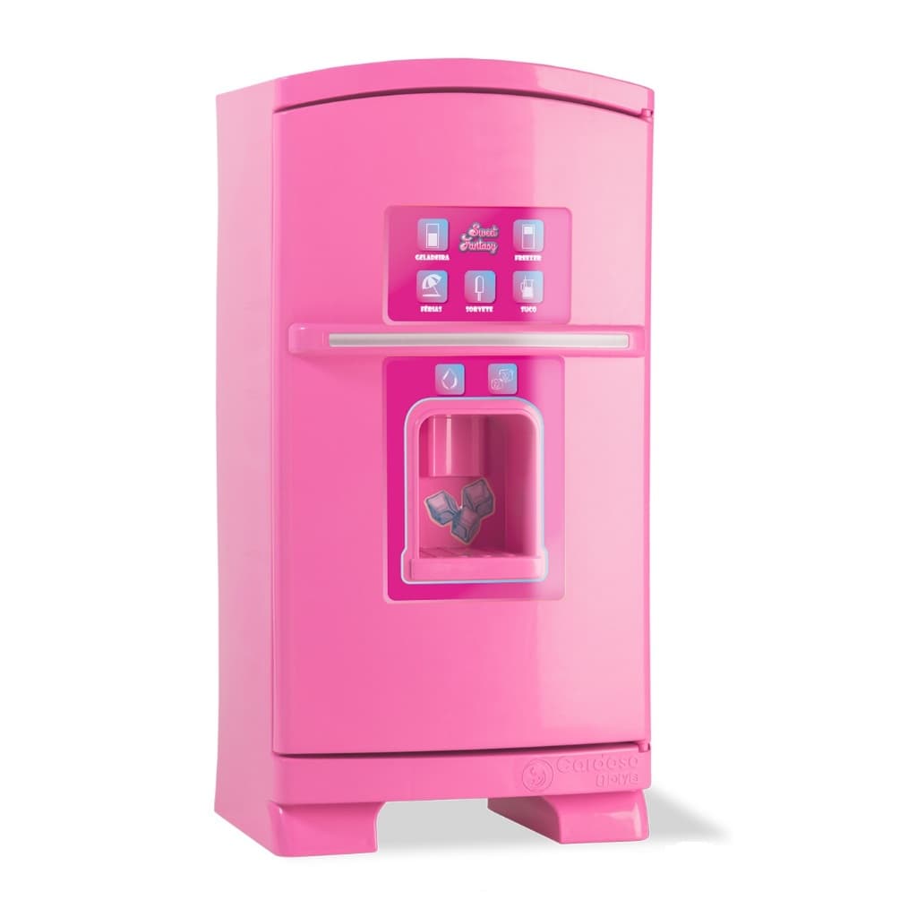 Geladeira De Brinquedo Infantil 50cm Sonho De Menina Brinquedo Faz de Conta - Cardoso Toys
