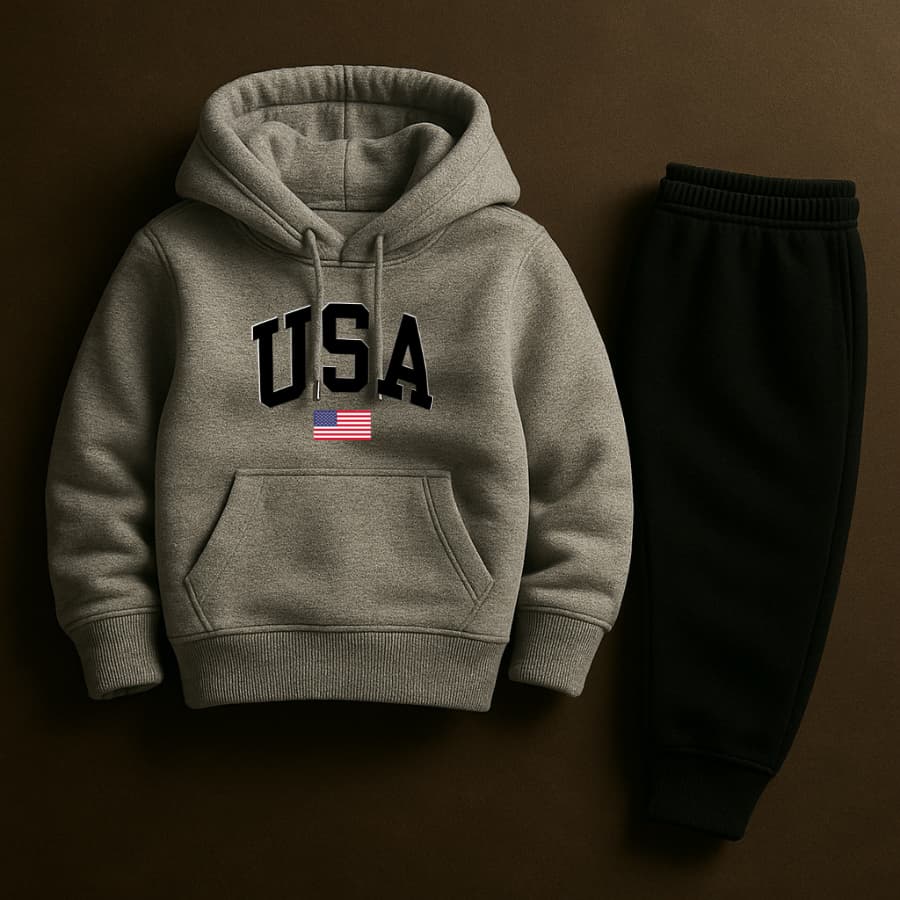 Conjunto Infantil Moletom Premium Gringo Flanelado Várias Cores Juvenil USA