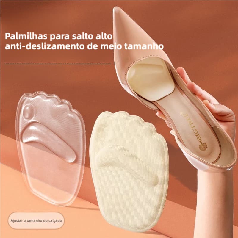 Palmilha Almofada Frente do Pé - Amortecimento Efetivo, Alivia Dores nos Pés, Lavável, Reutilizável para Saltos Altos