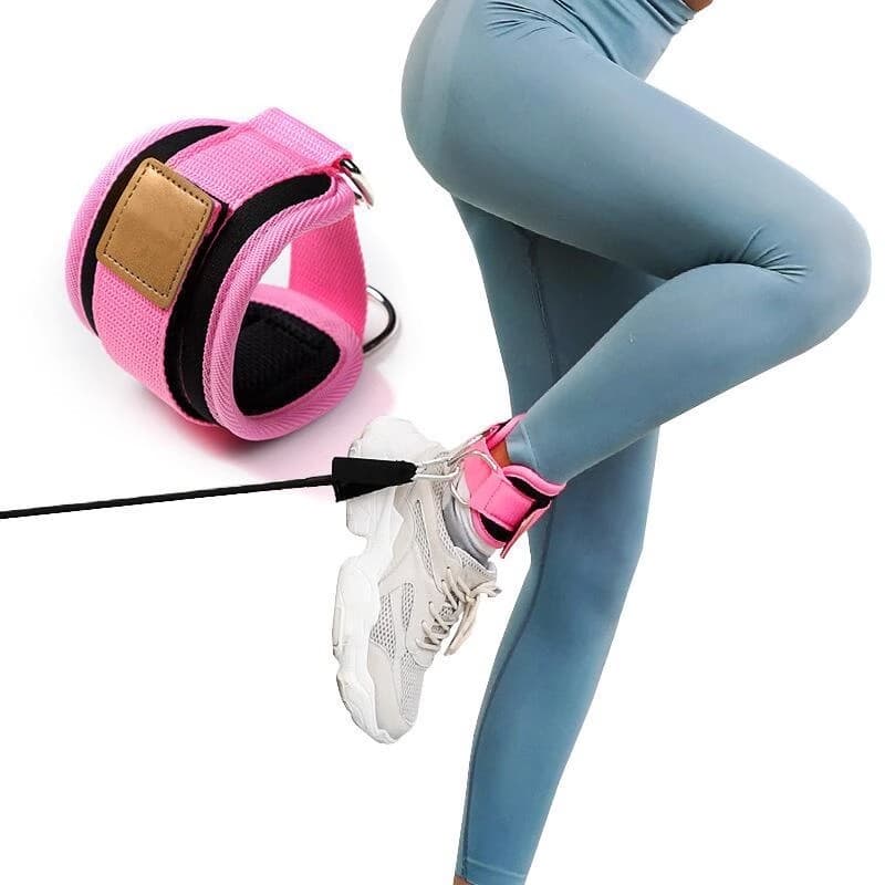 Alças de Tornozelo Almofadadas, Anel Duplo para Máquinas de Algemas – Desconto na Prática de Ginástica de Perna-BB