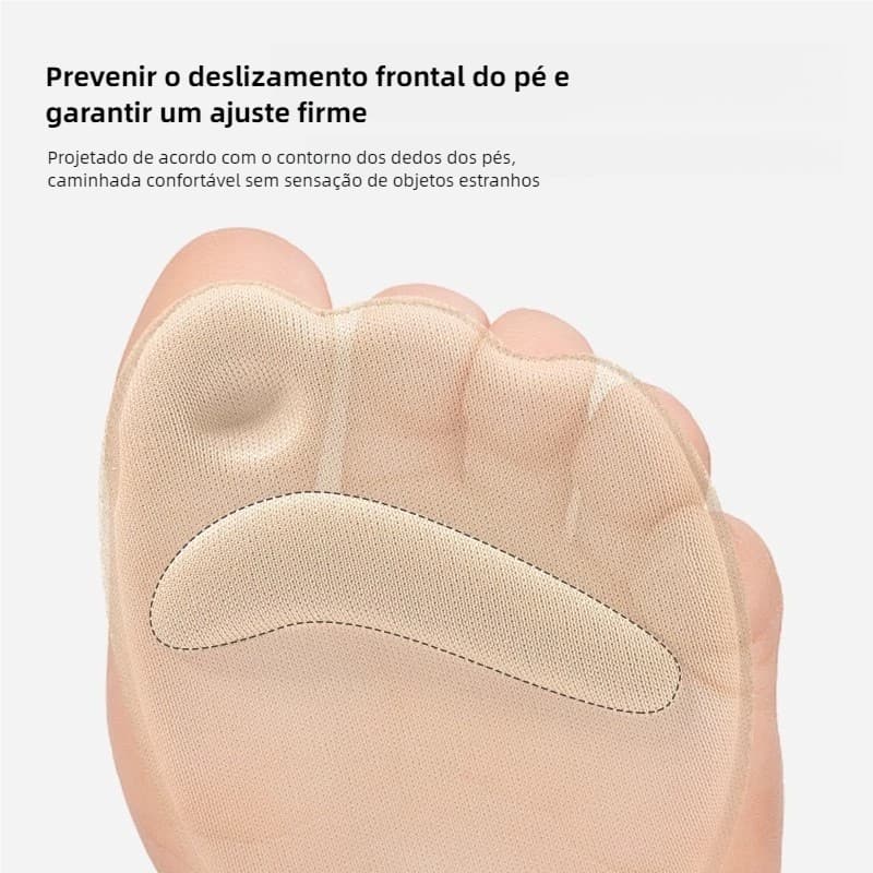 Palmilha para Frente do Pé: Almofada de Amortecimento, Alivia Dores, Lavável, Reutilizável - Indicada para Saltos Altos