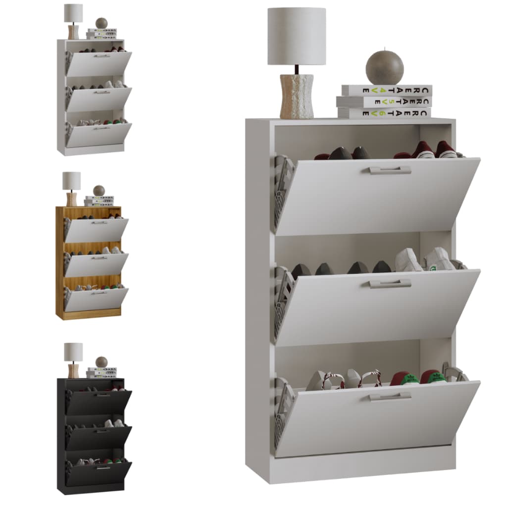 Sapateira Organizadora 3 Portas Armário Multiuso Hall de Entrada Quarto Sala Estante Moderna Bonatto