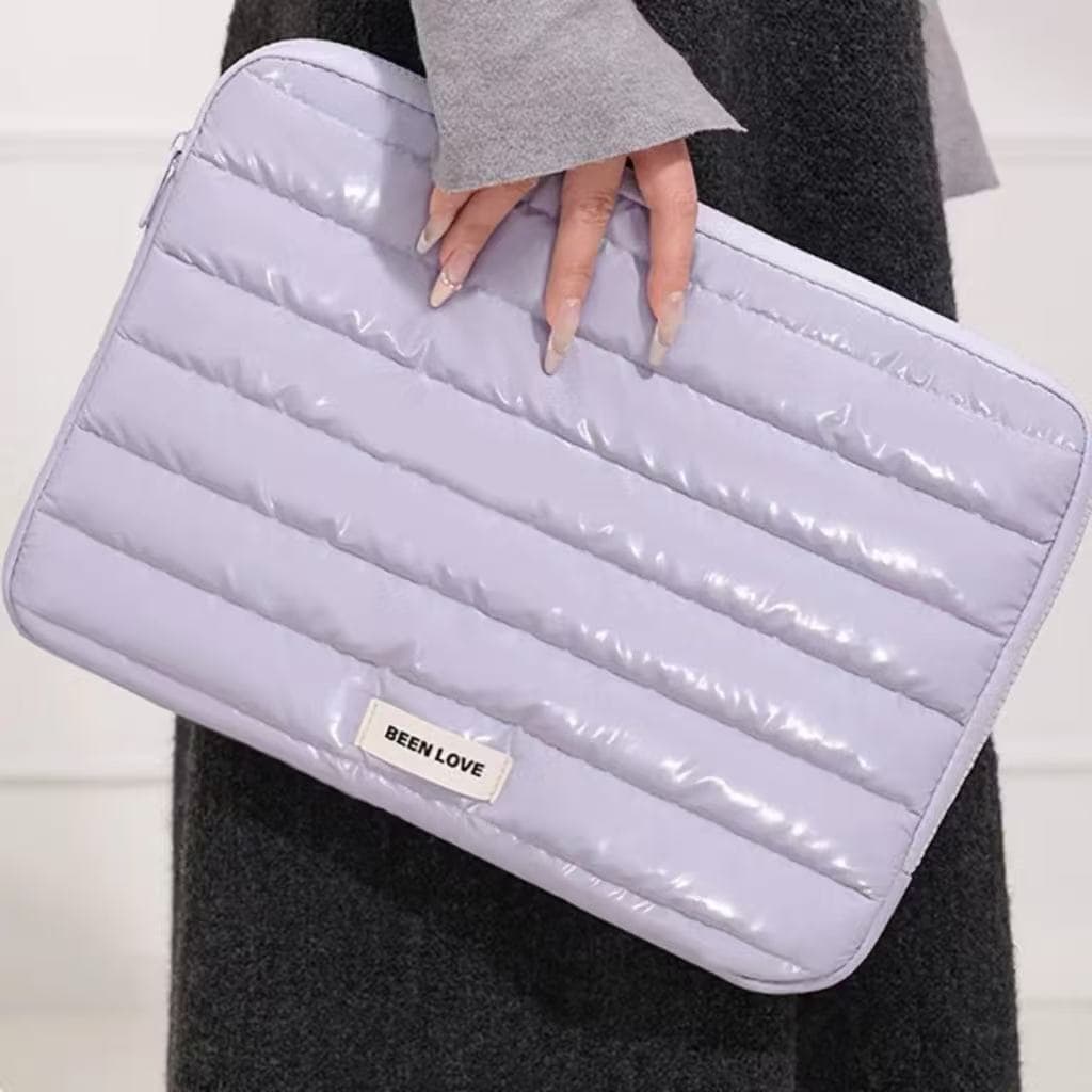 Bolsa Para Notebook Premium Metalizada Nova Moda  Capa Protetora Acolchoada  Macia À Prova De Choque