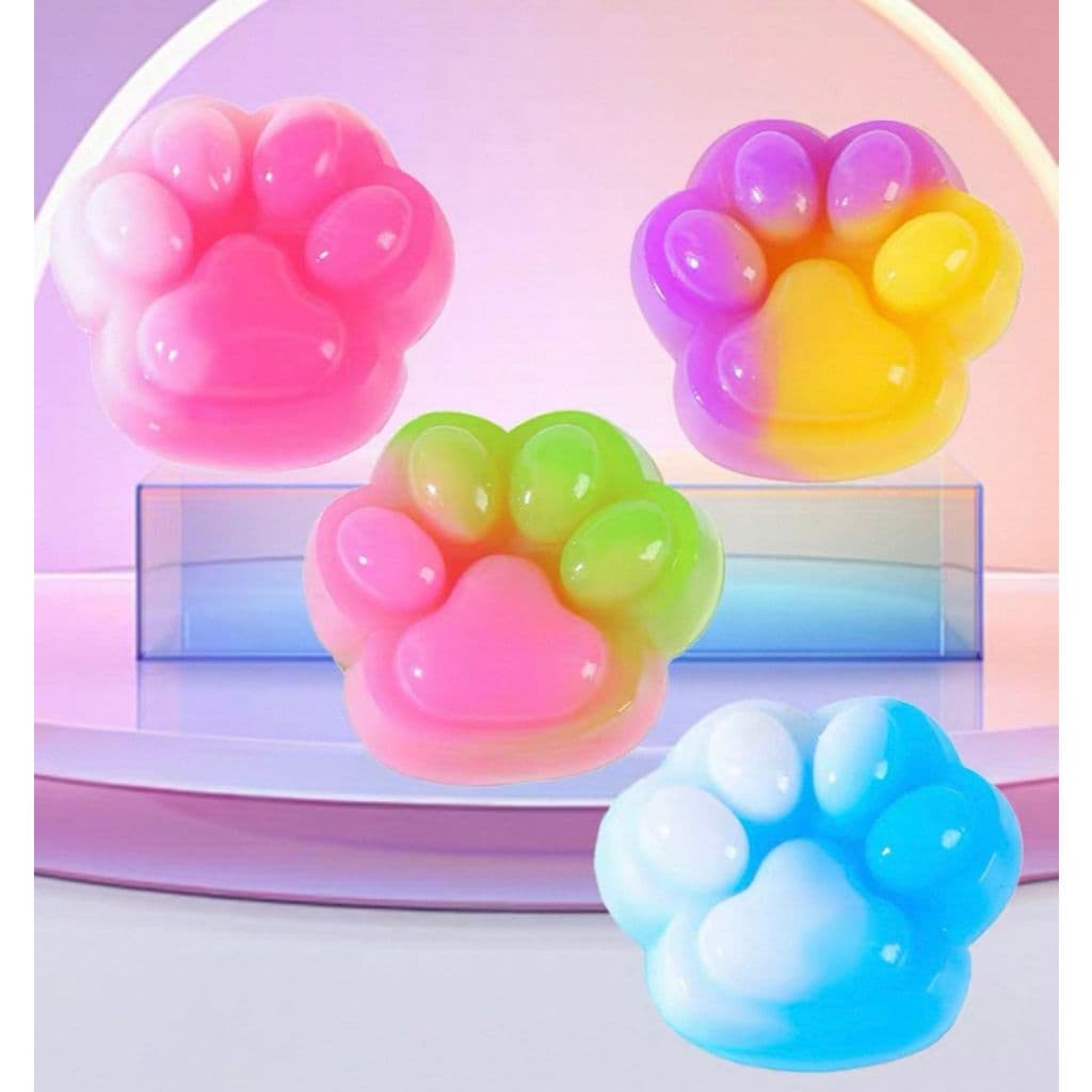 Squishy Mochi Pata de Gato Kit 50 Unidades - Lembrancinhas e Decoração | Brinquedo Anti-Stress