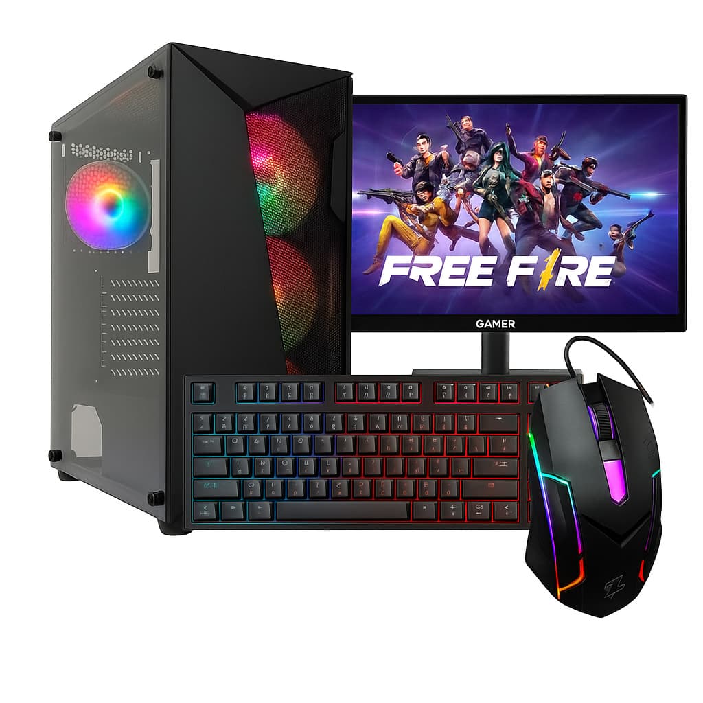 Cpu Gamer Barato I5 4gb Ssd 240gb Wifi + Fonte + Gt 210 + Monitor 15"