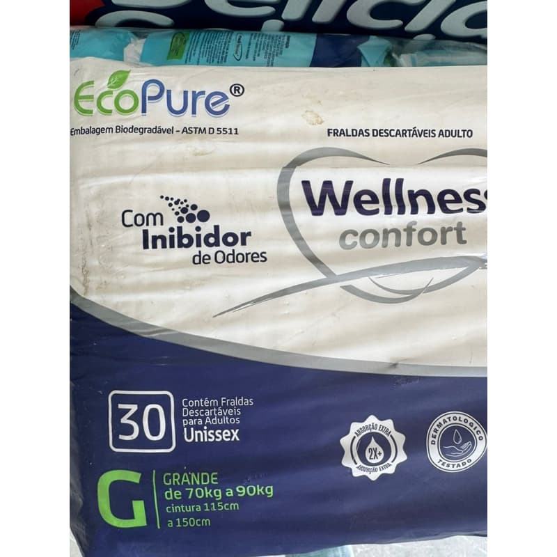 fralda wellnes confort com inibidor de odores adulto Geriatrica idoso