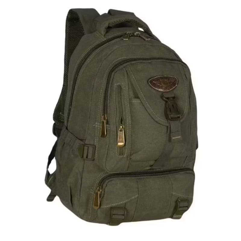 MOCHILA EM LONA PRETA ORIGINAL KVN REFORÇADA MASCULINA UNISSEX TRABALHO ESCOLA FACULDADE..