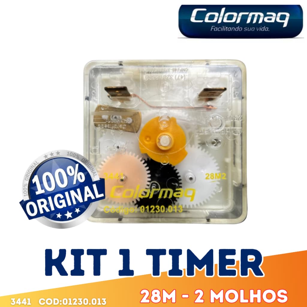 Timer Tanquinho Colormaq Original 28 Minutos Com 2 Molhos 160000506 - 3441 Original
