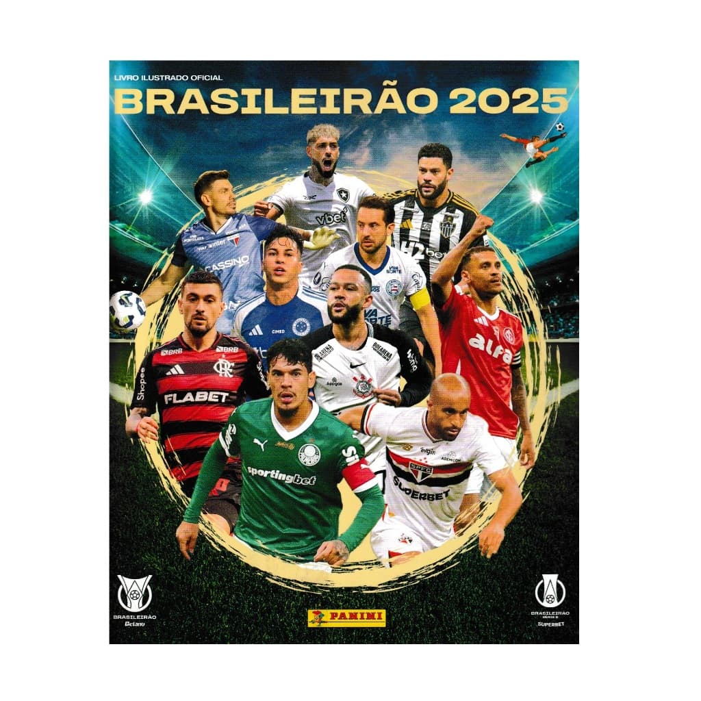 Lote 20 Figurinhas Diferentes Brasileirão 2025 - Sem Álbum - Campeonato Brasileiro 2025