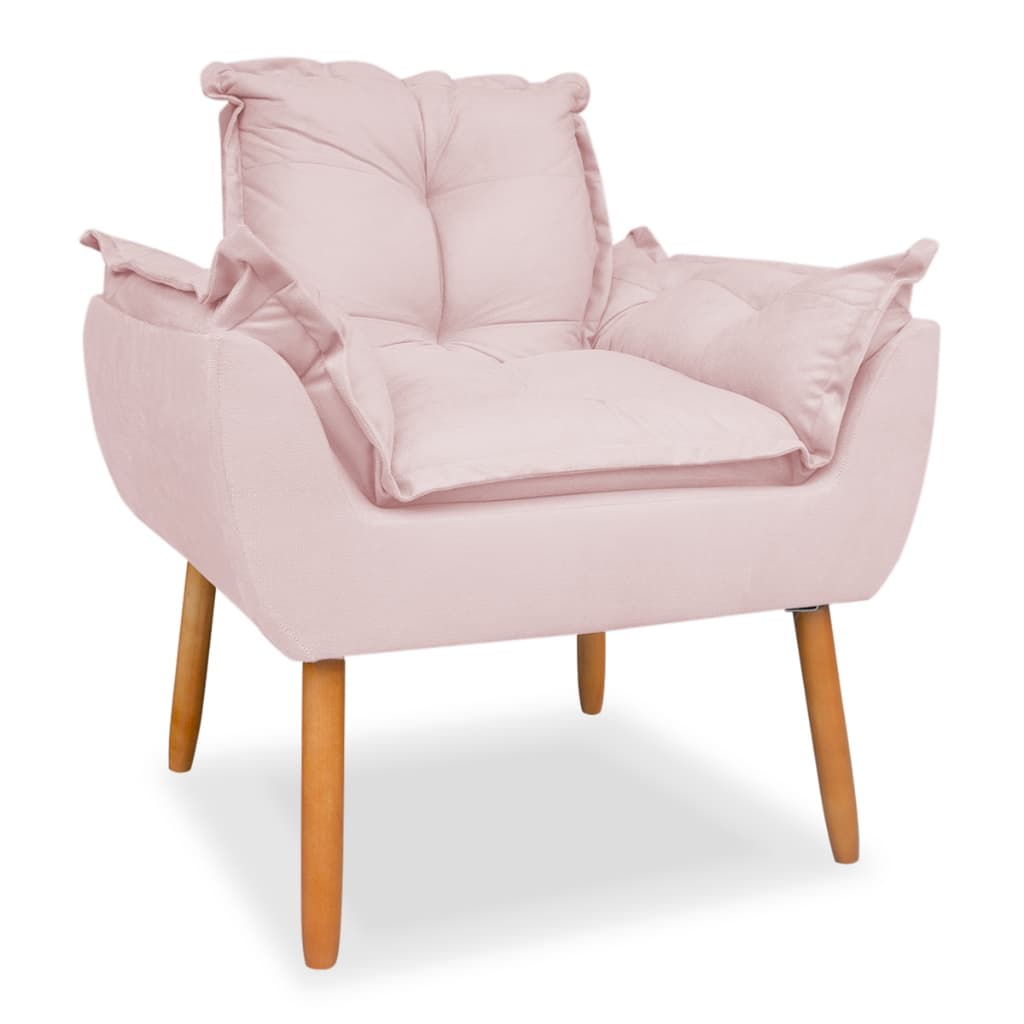 Envio Imediato - Poltrona Amamentação Opala Pés Palito Suede Premium - Poltrona Cadeira Opala