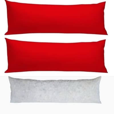 Kit Travesseiro de corpo Xuxão + 2 fronhas 140 x 40 cm com ziper escondido