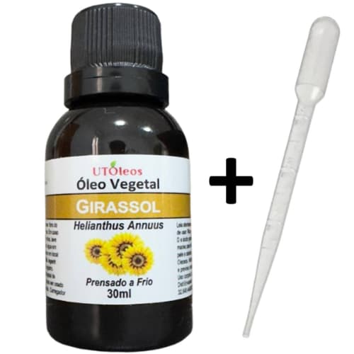 Óleo Vegetal De Girassol 100% Natural Puro 30ml