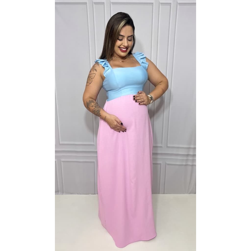 Vestido gestante chá revelação