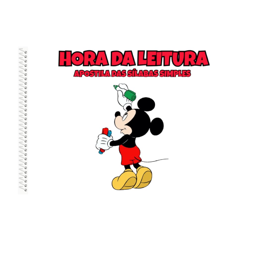 Caderno de Atividades Silabas Simples  Alfabetização com 50 Páginas Impressão Colorida (MK)