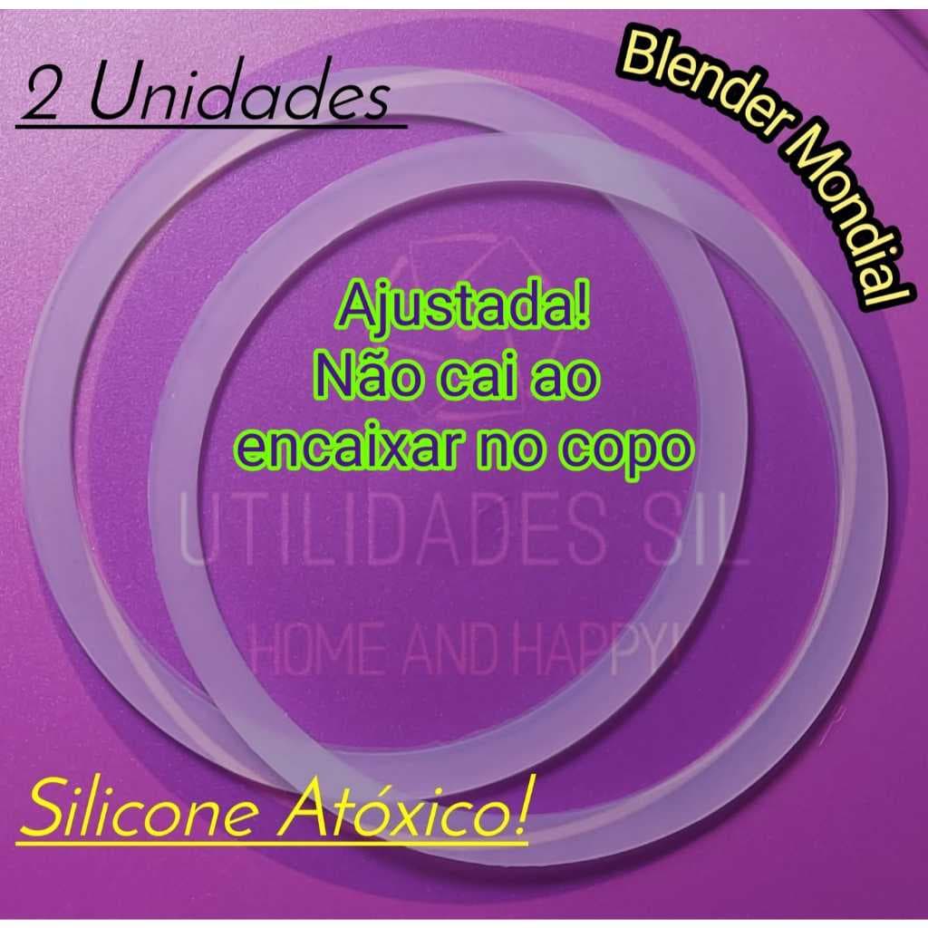 Kit 2 peças Anel Borracha Silicone Vedação da Lamina Personal Blender Dg-01 Mondial.
