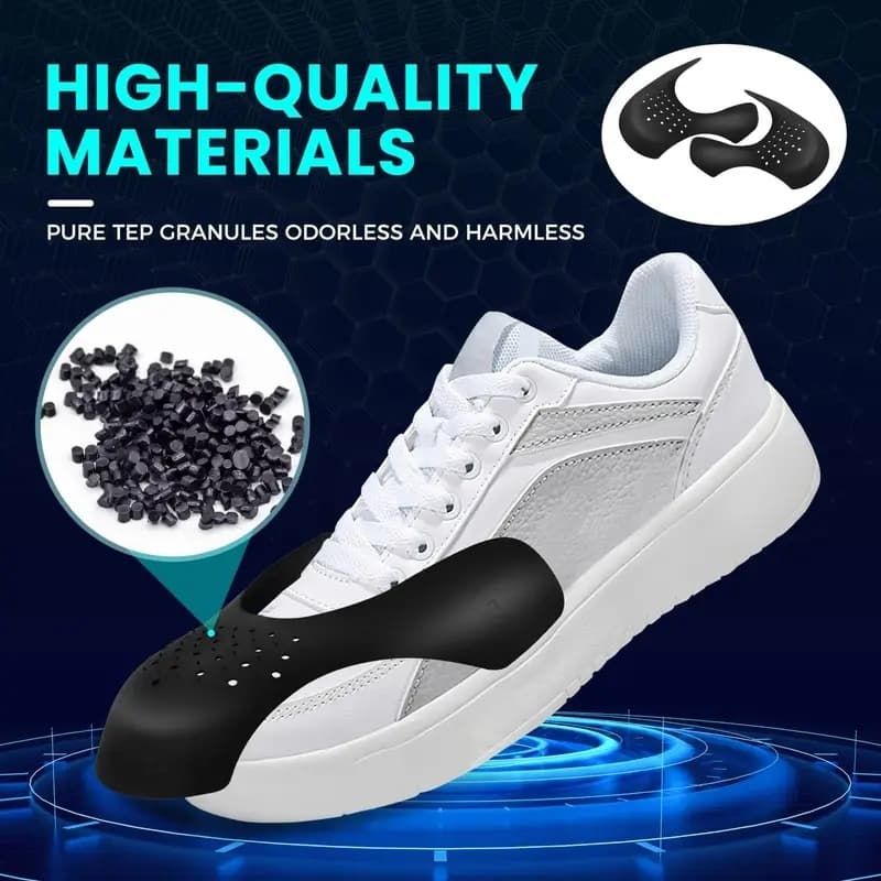 Ponteira Escudo Universal Anti Vinco para Tênis Calçado Unissex Masculino Feminino Evita Amassados