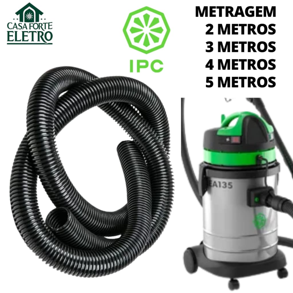 Mangueira aspirador 2,3,4,5 metros 32mm compatível Com IPC EA135 Primeira Linha flexível