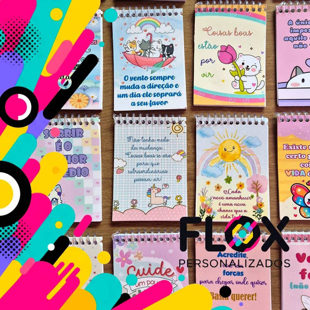 10  / 15 / 20 ou 25  Bloquinhos personalizado 10x7