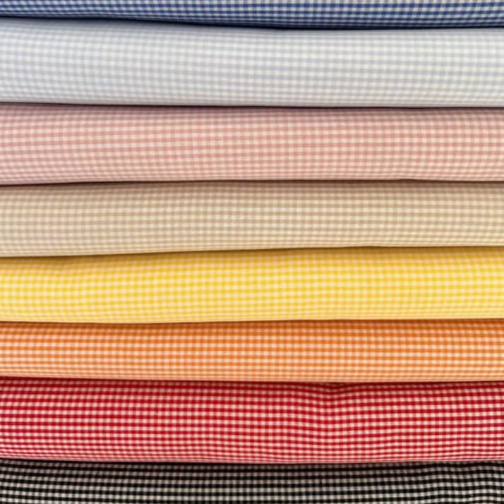 Tecido Xadrez Mini Fio Tinto +10 Cores Caldeira Tricoline 100% Algodão 55x150cm