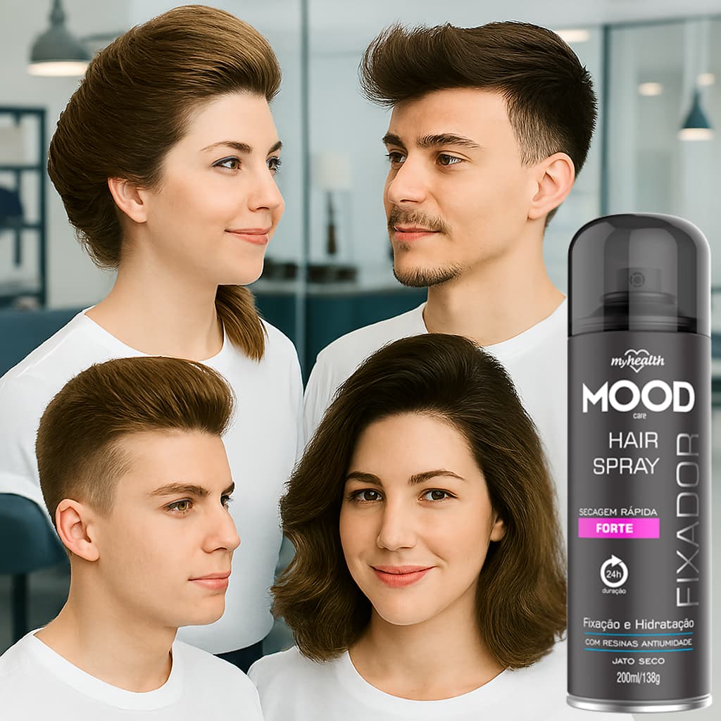 Spray Fixador e Modelador de Cabelos Mood Care