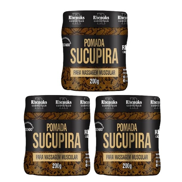 kit 3 Gel Massageador Pomada Sucupira para massagem muscular!