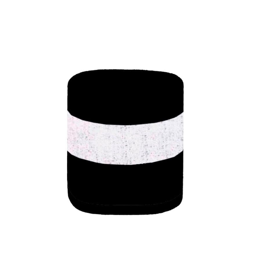 Munhequeira Toalha Algodão Cor Preta E Branca 8cm Macia 1 Und