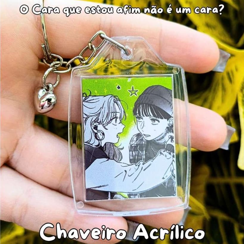Chaveiro O Cara que estou afim não é um cara? - Anime/Manga- Acrilico 3x4 - Yuri/GL