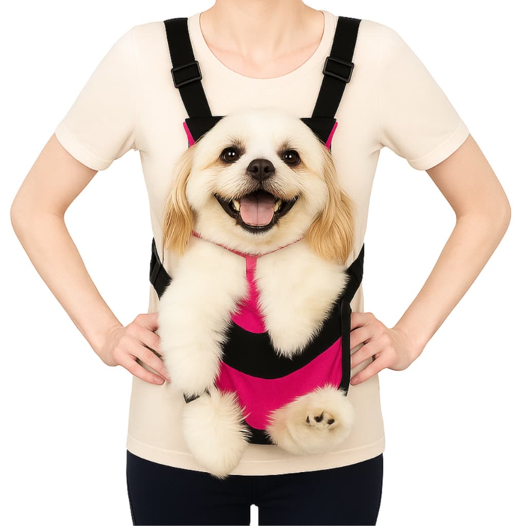 Mochila Bolsa Canguru para Transporte Passeio Pet Cachorro Gato Médio e Pequeno Porte Confortável