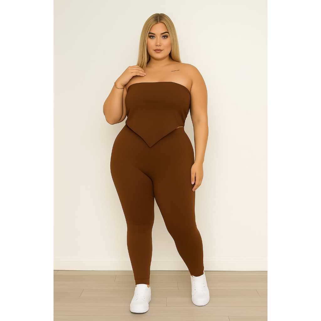 TETELESTAI - CONJUNTO JHENIFFER PLUS SIZE CROPPED E CALÇA
