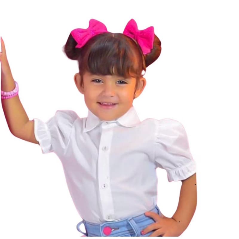 camisa social infantil manga curta menina blogueira moda infantil