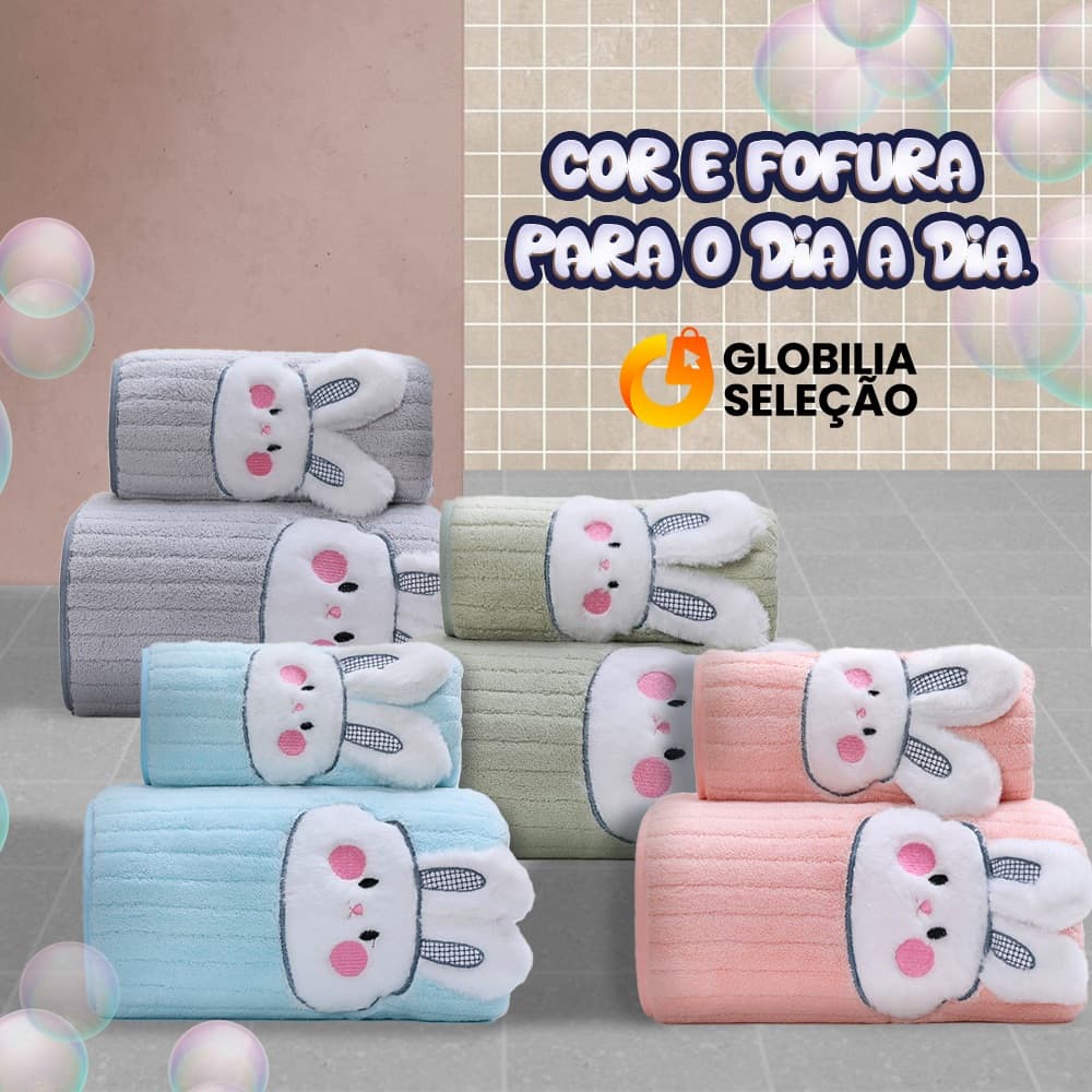 💓KIT 2 Toalhas - Banho e Rosto Grande Macia Toalha de Banho Grande e Grossa Jogo de Toalha de Banho 140 x 70cm