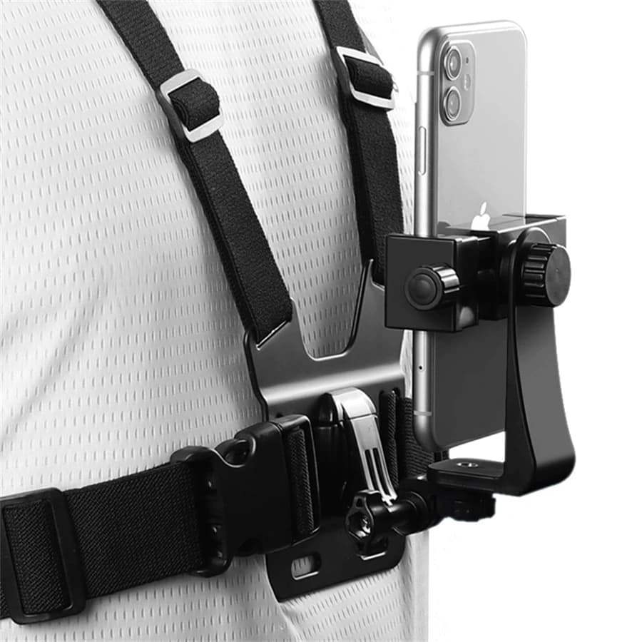 Suporte Cinta Peitoral Com Adaptador Para Celular E Gopro 002