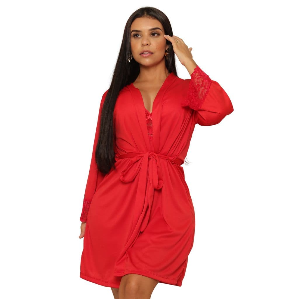 Robe Feminino com Renda Sensual de Luxo