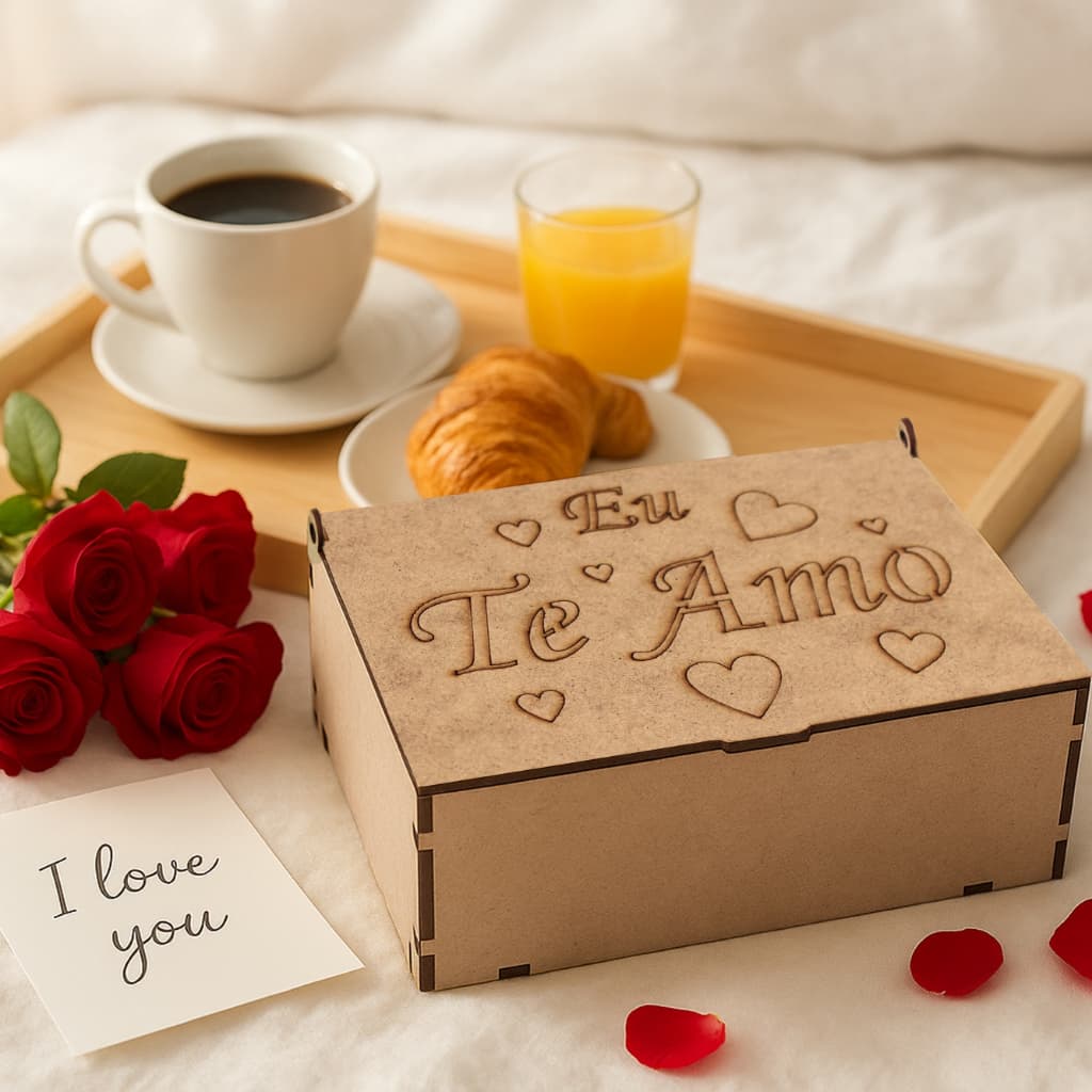 Caixa MDF Tampa Articulada 16x12,5x6,5 cm Personalizada Gravação a Laser Presente e Decoração