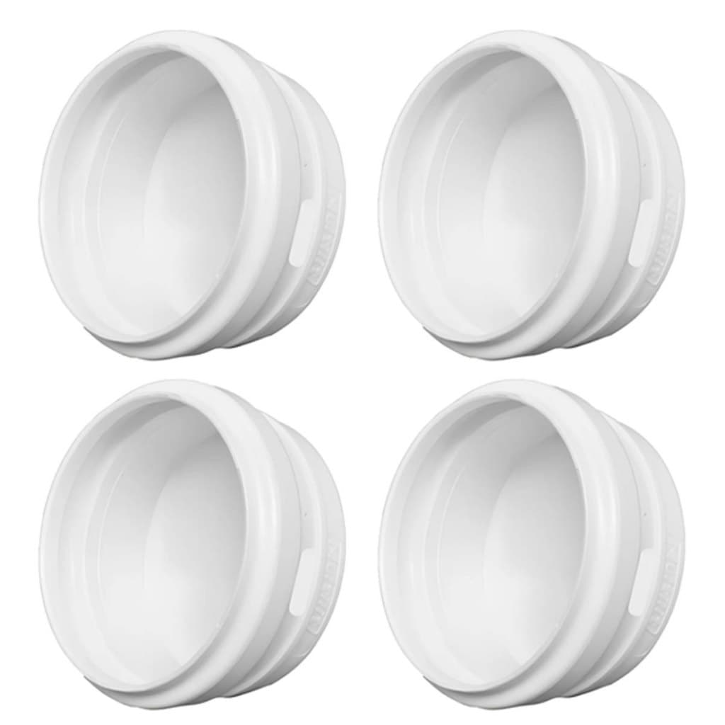 4 Unidades CAP Tampão 100mm Branco Para Esgoto DN100
