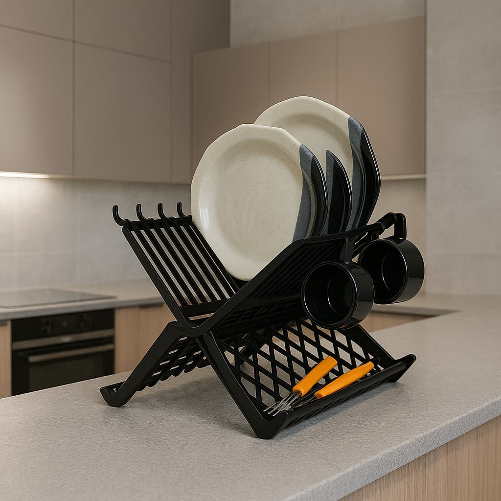 Escorredor De Louça Com Portas Copos Dobrável