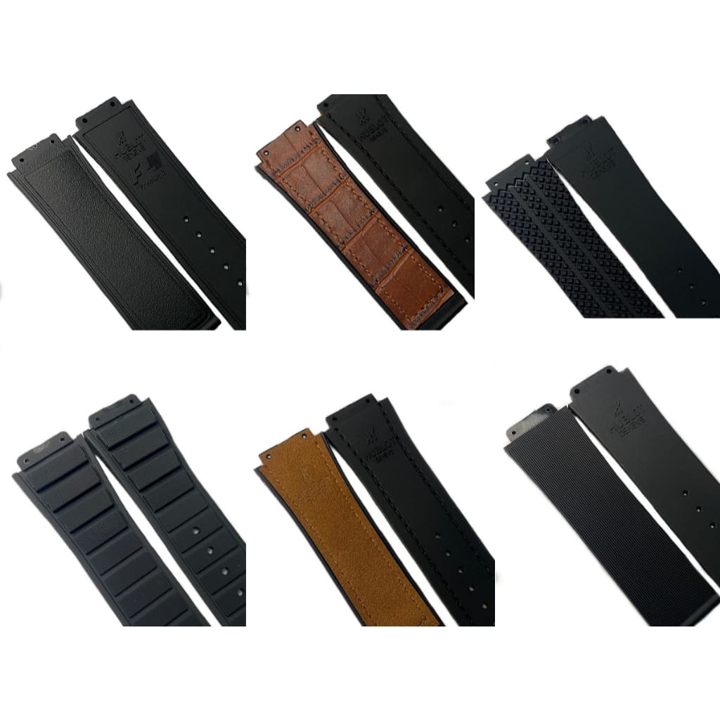 Pulseiras Para Relógio HB Big Bang  ou King Power - Borracha, Couro e Camurça.