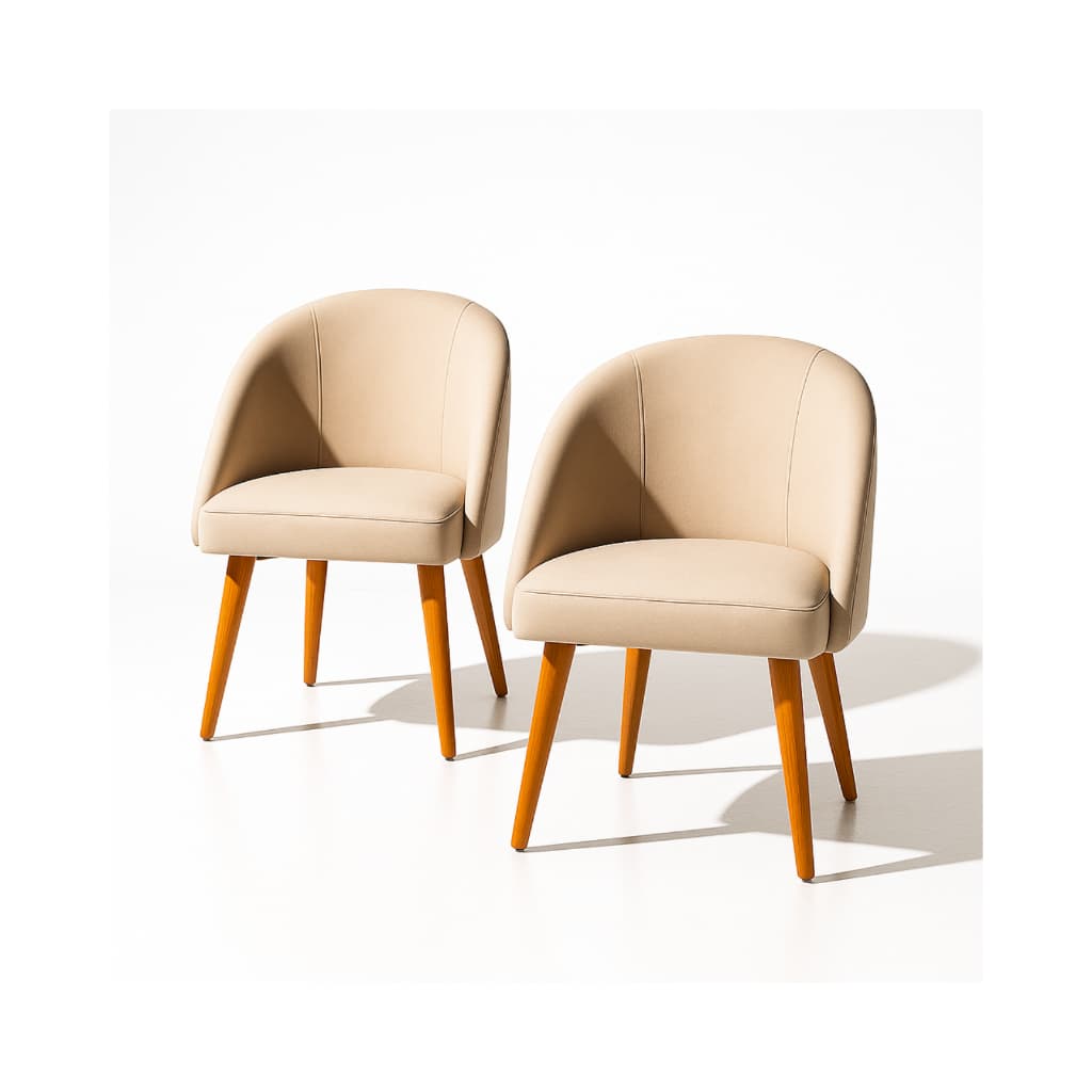 Kit 2 Cadeira Lua Para Mesa De Jantar - Cadeira Poltrona Decorativa Para Penteadeira Sala De Jantar