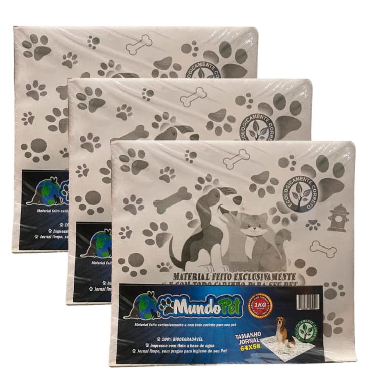 Jornal para PET Higiênico 1kg, 2kg e 4kg Biodegradável Absorvente