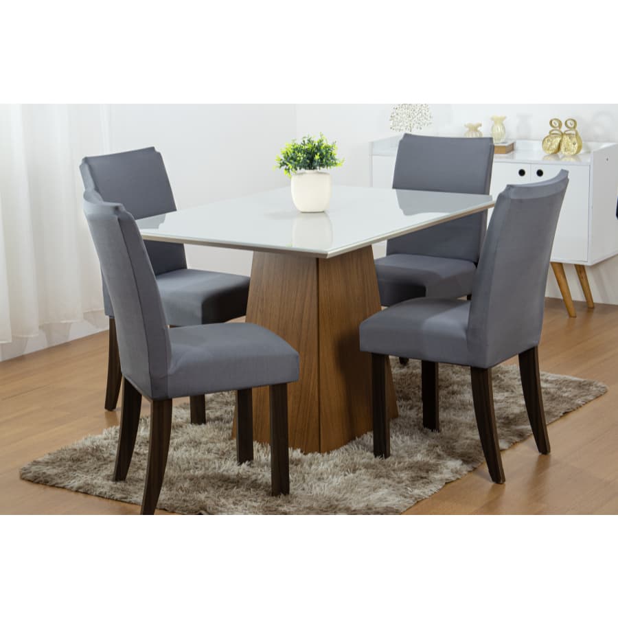 Kit Capas Para Cadeira de Jantar - 4 Peças Malha Gel/Helanca com Elástico