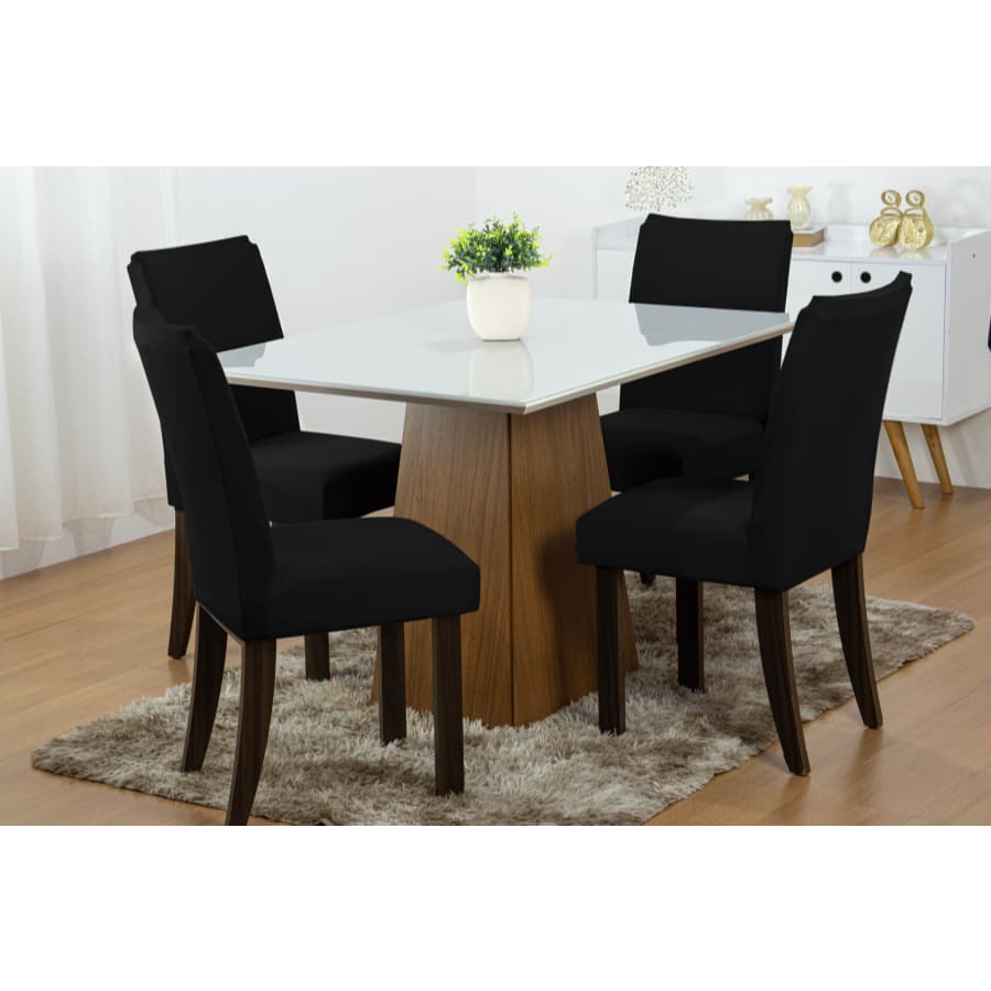 Capas Para Cadeira de Jantar - Kit 4 Peças Malha Gel com Elástico