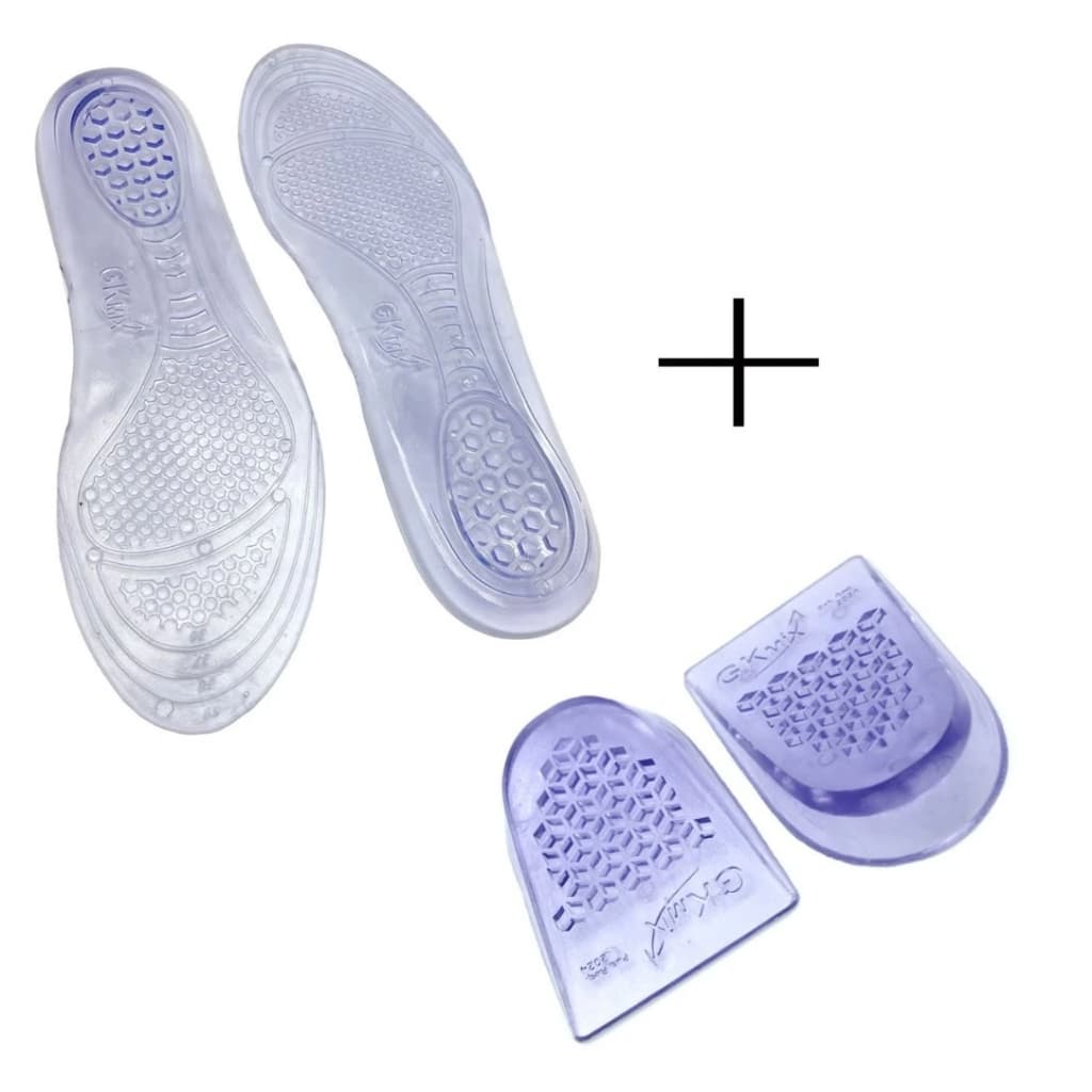 Kit Palmilha e Calcanheira GEL Conforto Caminhada Esporte Dores Esporão Calcâneo Ultra Solt